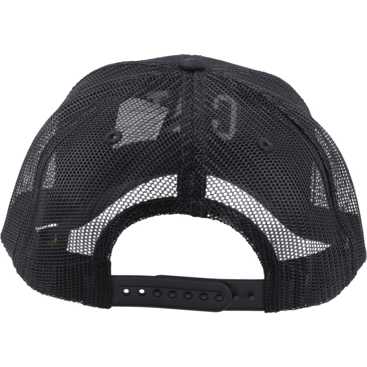 Caterpillar Raised Logo Cotton Black Baseball Caps