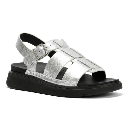 FitFlop GEN-FF Fisherman Leather Women's Silver Sandals