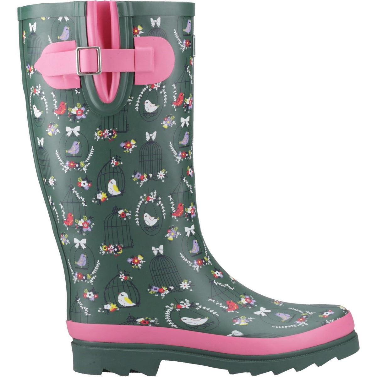 Cotswold Cleeve Tall Rubber Women's Green Wellington Boots