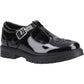 Hush Puppies Fiona Patent Leather Junior Black Shoes