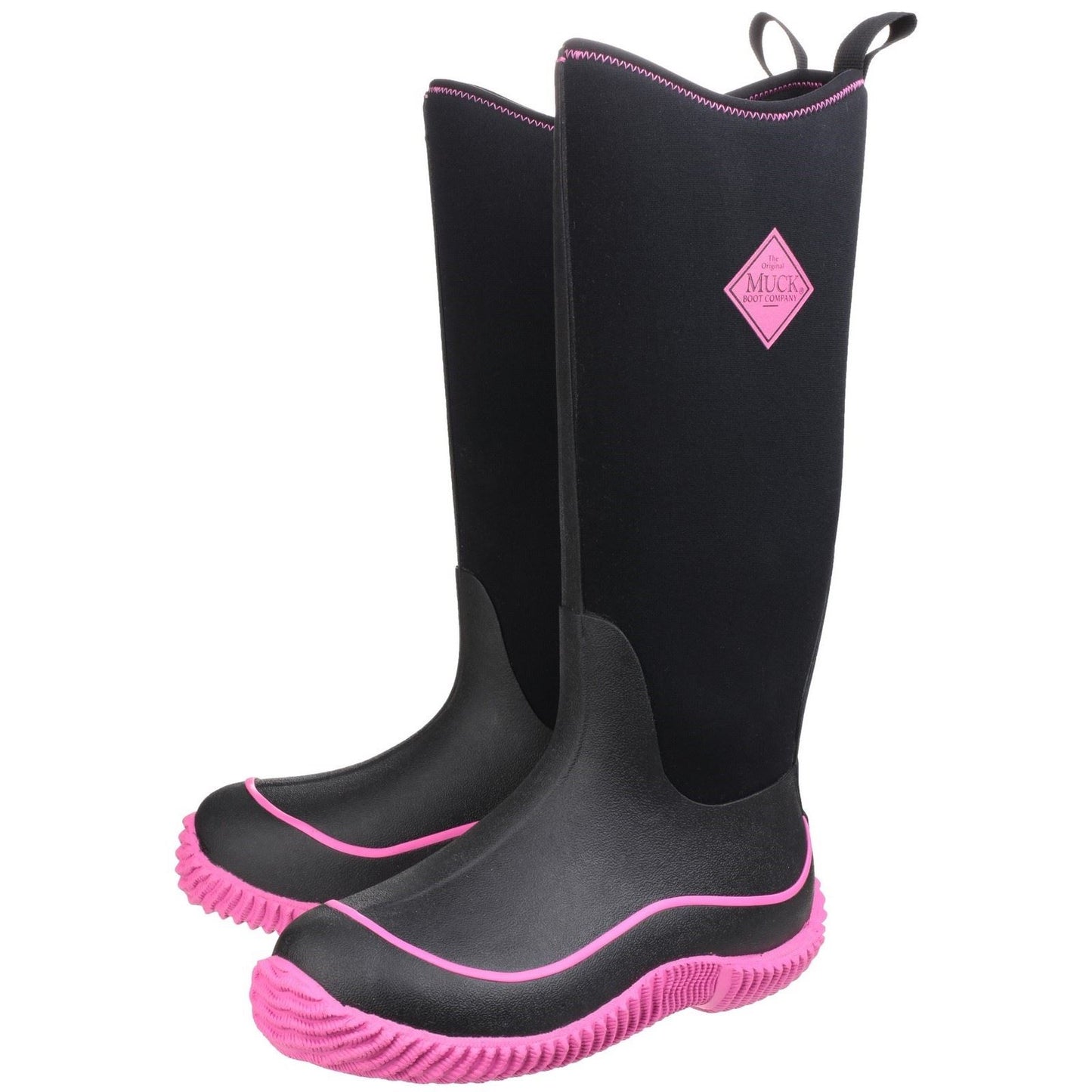 Muck Boots Women's Hale Pull On Wellington Boot in Black/Pink