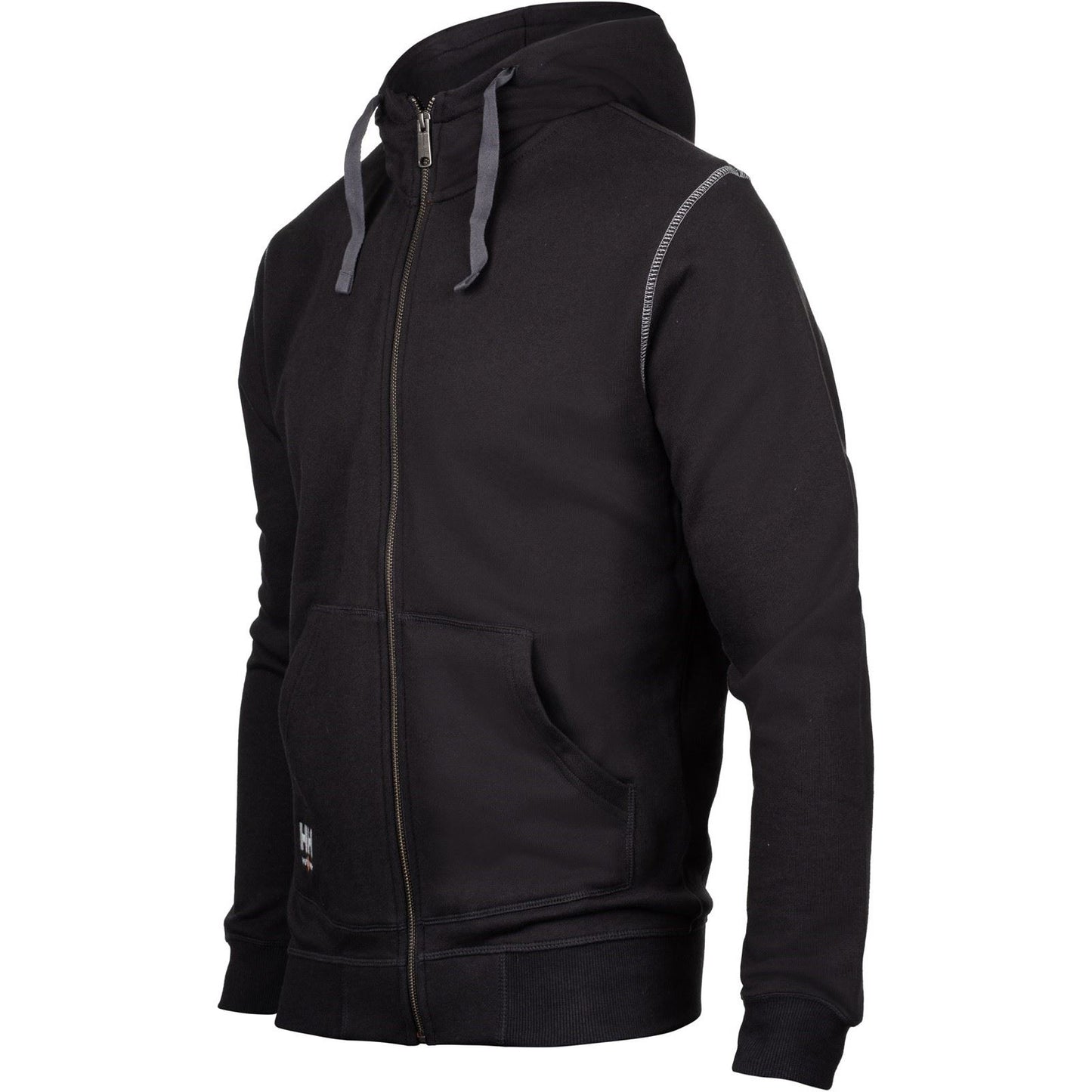 Helly Hansen Workwear Oxford Zip Cotton Men's Black Hooded Sweatshirt