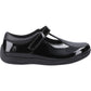 Hush Puppies Caitlin T-Bar Leather Youth Black Shoes
