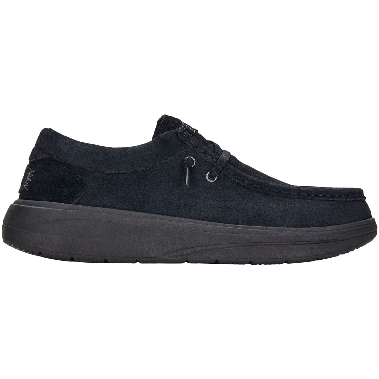 HEYDUDE Men's Wally X Suede Shoes in Black