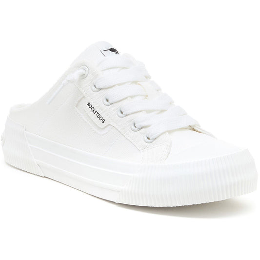 Rocket Dog Cheery Mule Canvas Textile Women's White Mules