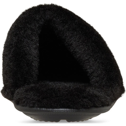 Crocs Classic Fuzz Scuff Thermoplastic Black Slippers
