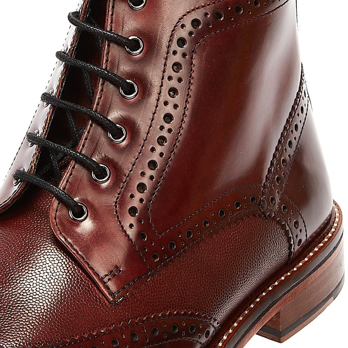 Ben Sherman - BS12604 MENS ALFRED BROGUE BOOT BURGUNDY