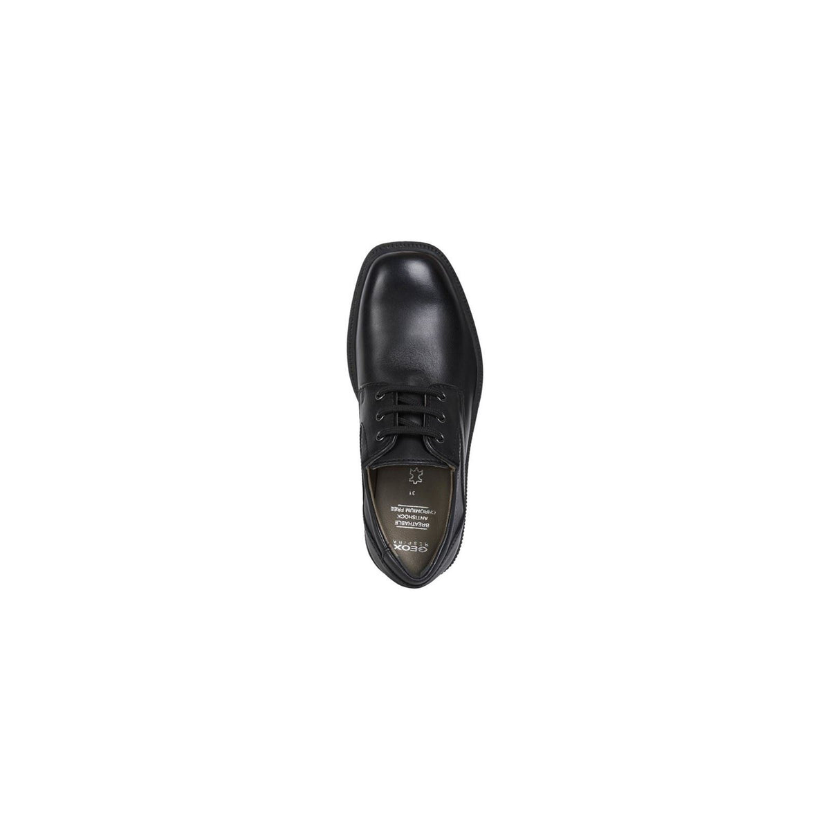 Geox Jr Federico Leather Boy's Black Lace-Up Shoes