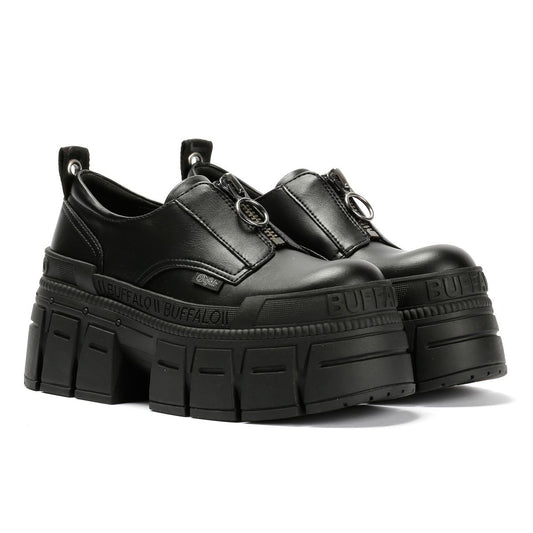 Buffalo Gospher Front Zip Lo Vegan Women's Black Shoes
