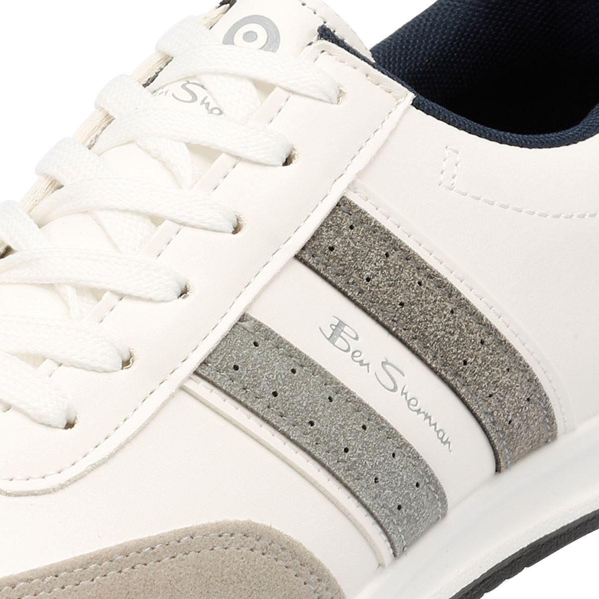 Ben Sherman - BS20006 MENS SOKKA TRAINER WHITE/GREY