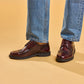 Hush Puppies Verity Hi-Shine Leather Women's Plum Brogues Shoes