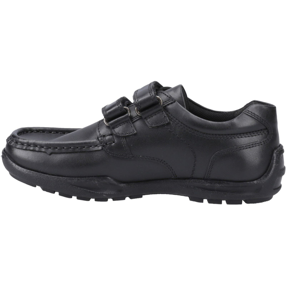 Hush Puppies Maddox Leather Boy's Black Moccasins Shoes