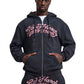Ed Hardy Shadow Eagle Graphic Relaxed Zip Thru Men's Black Hoodie