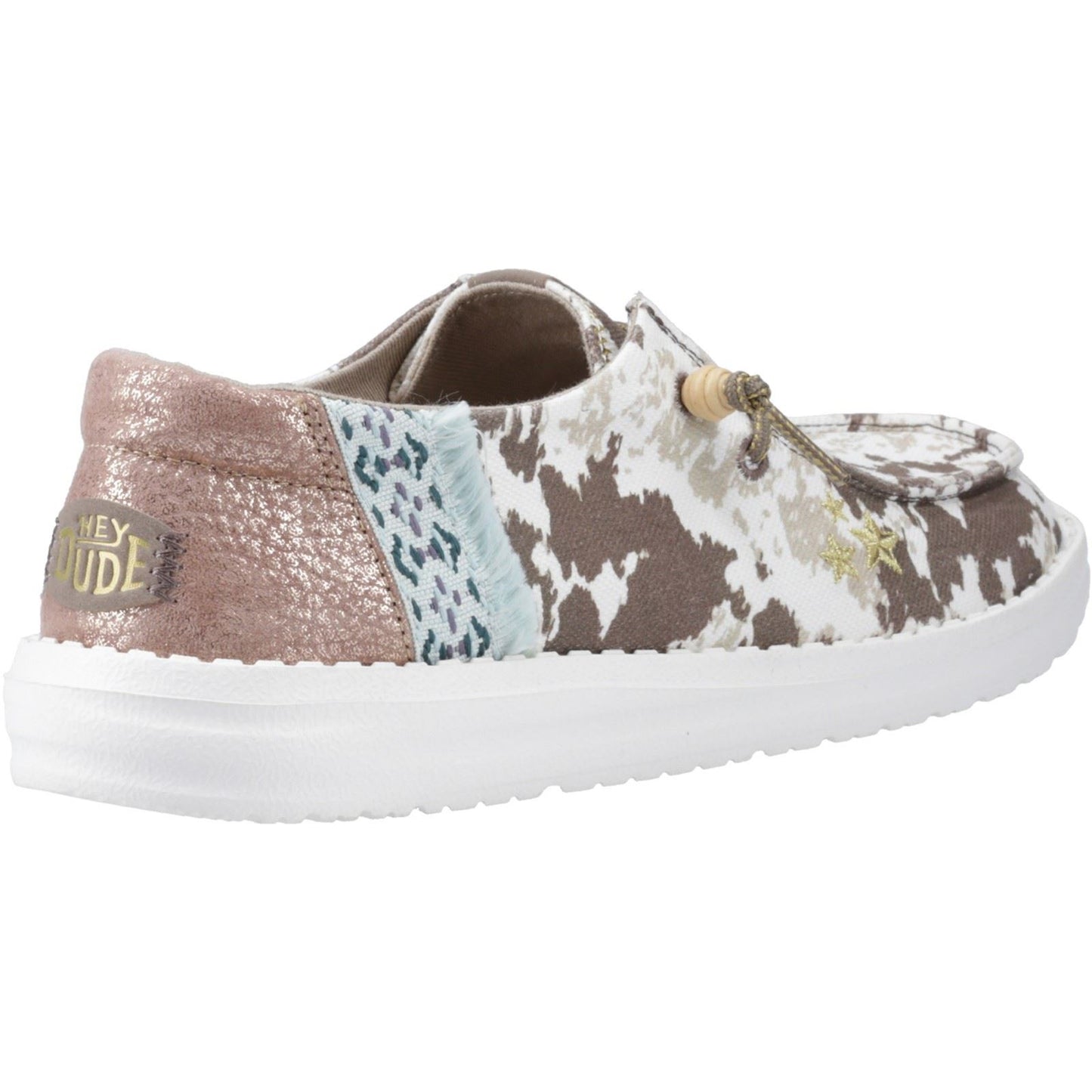 HEYDUDE Women's Wendy Disco Cow Shoes in Tan