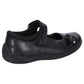 Hush Puppies Jessica Junior Girls Black Leather Shoes