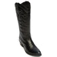 Osprey London The Louisiana Leather Women's Black/Gunmetal Boots