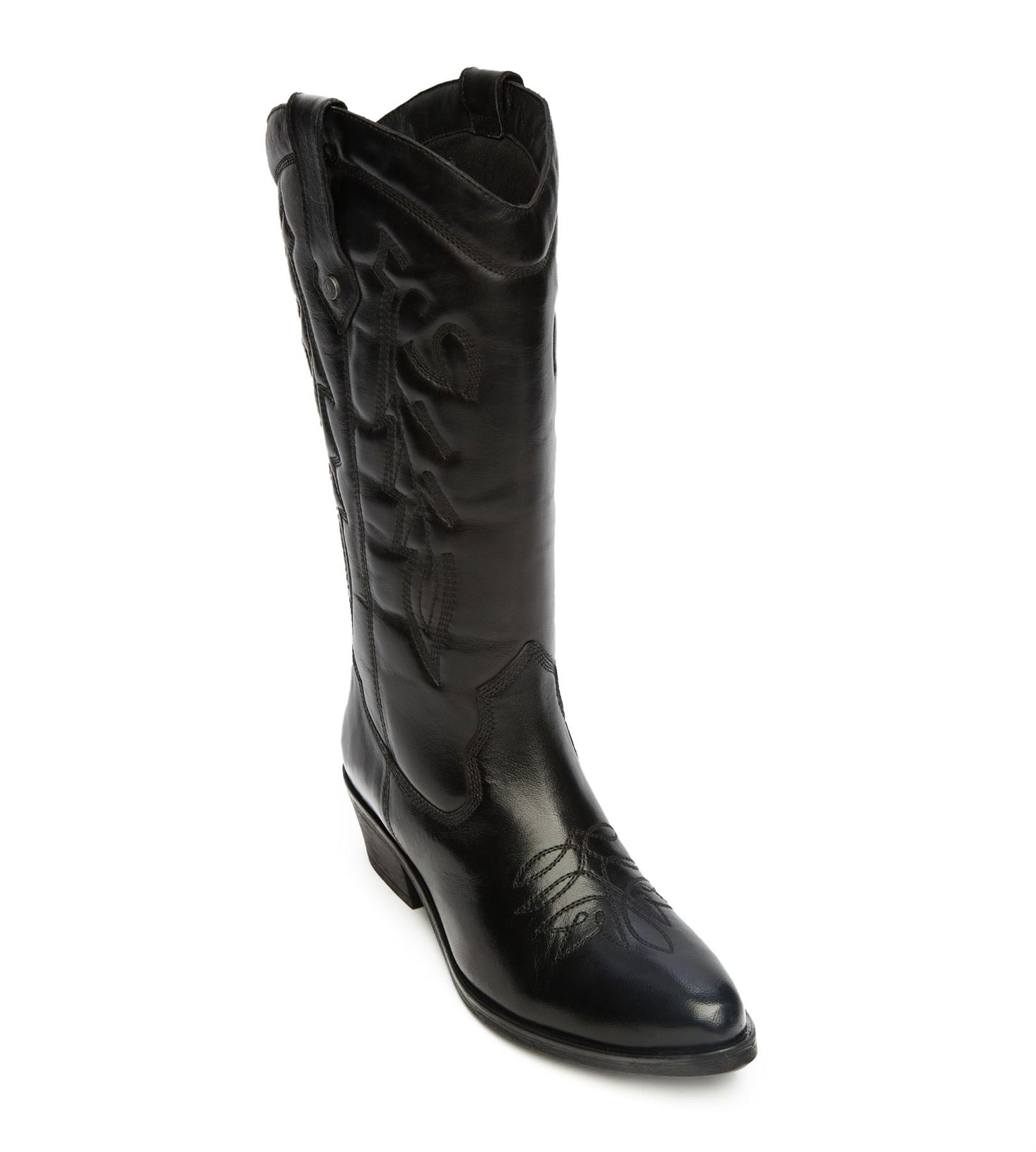 Osprey London The Louisiana Leather Women's Black/Gunmetal Boots