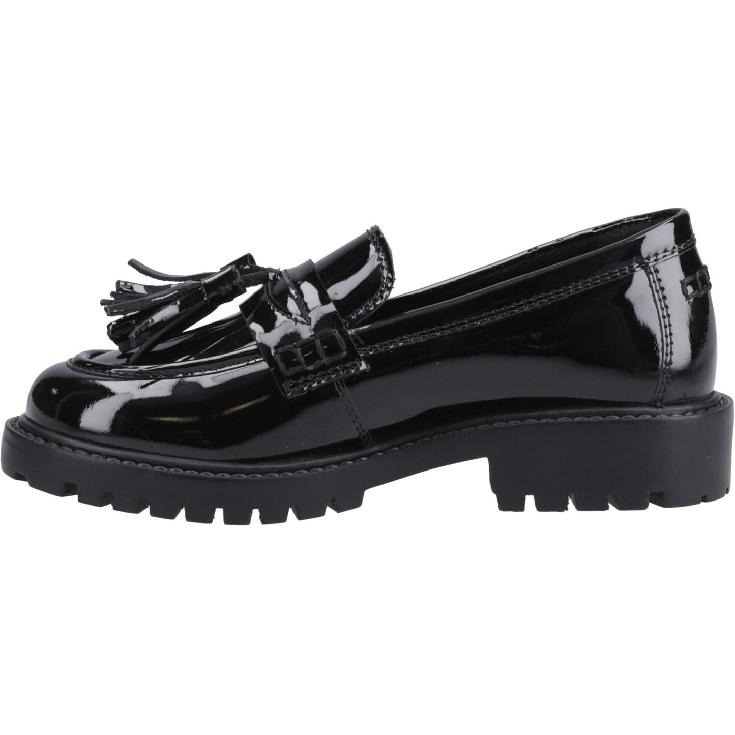 Hush Puppies Abigail Patent Leather Youth Black Loafers