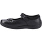 Hush Puppies Christina Leather Junior Black Shoes
