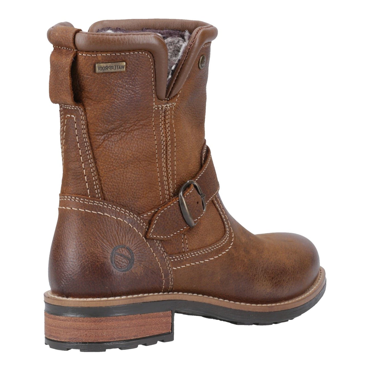 Cotswold Kinsham Leather Women's Tan Winter Mid Calf Boots