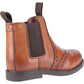 Cotswold Nympsfield Leather Boy's Tan Flat Chelsea Boots