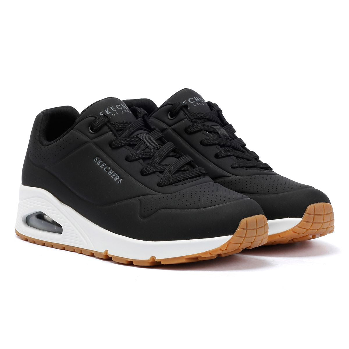 Skechers - 73690-BLACK WOMENS UNO BLACK/WHITE
