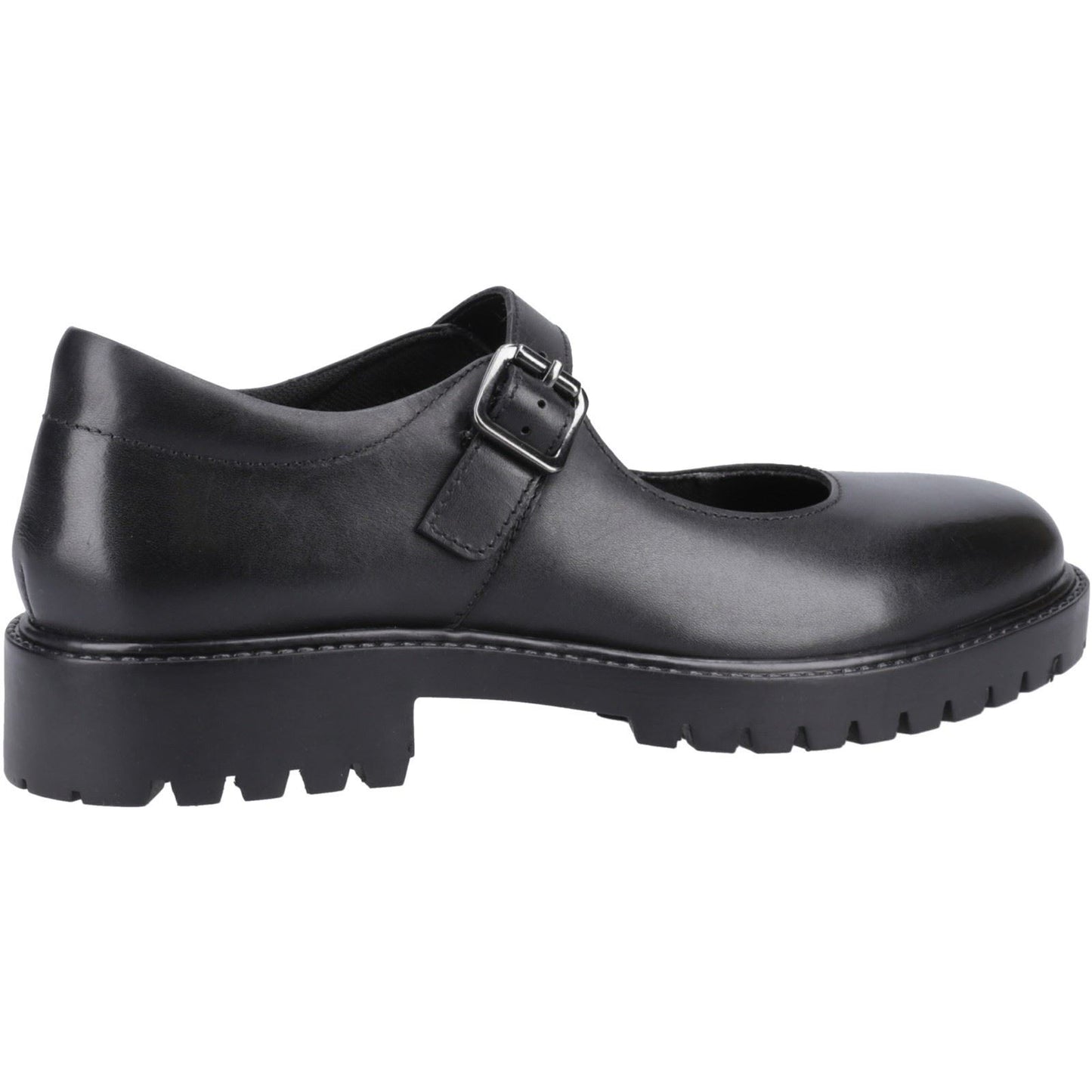 Hush Puppies Aurora Leather Youth Black Shoes