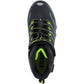 Hi-Tec Blackout Mid Polyester Boy's Black/Lime Hiking Boots