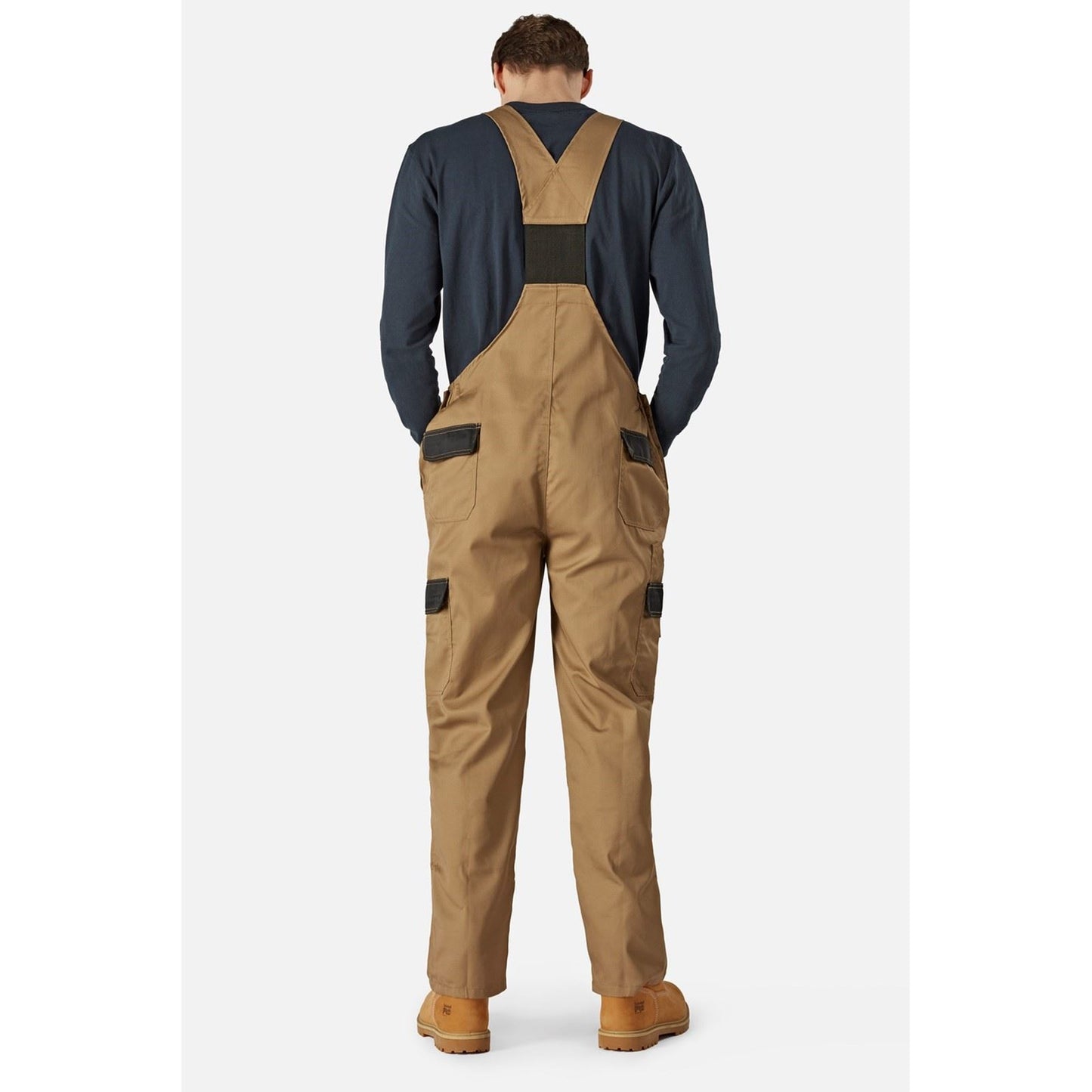 Dickies Men's Everyday Bib and Brace in Antique Penny/Black