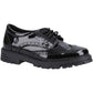 Hush Puppies Maxine Patent Leather Youth Black Brogues