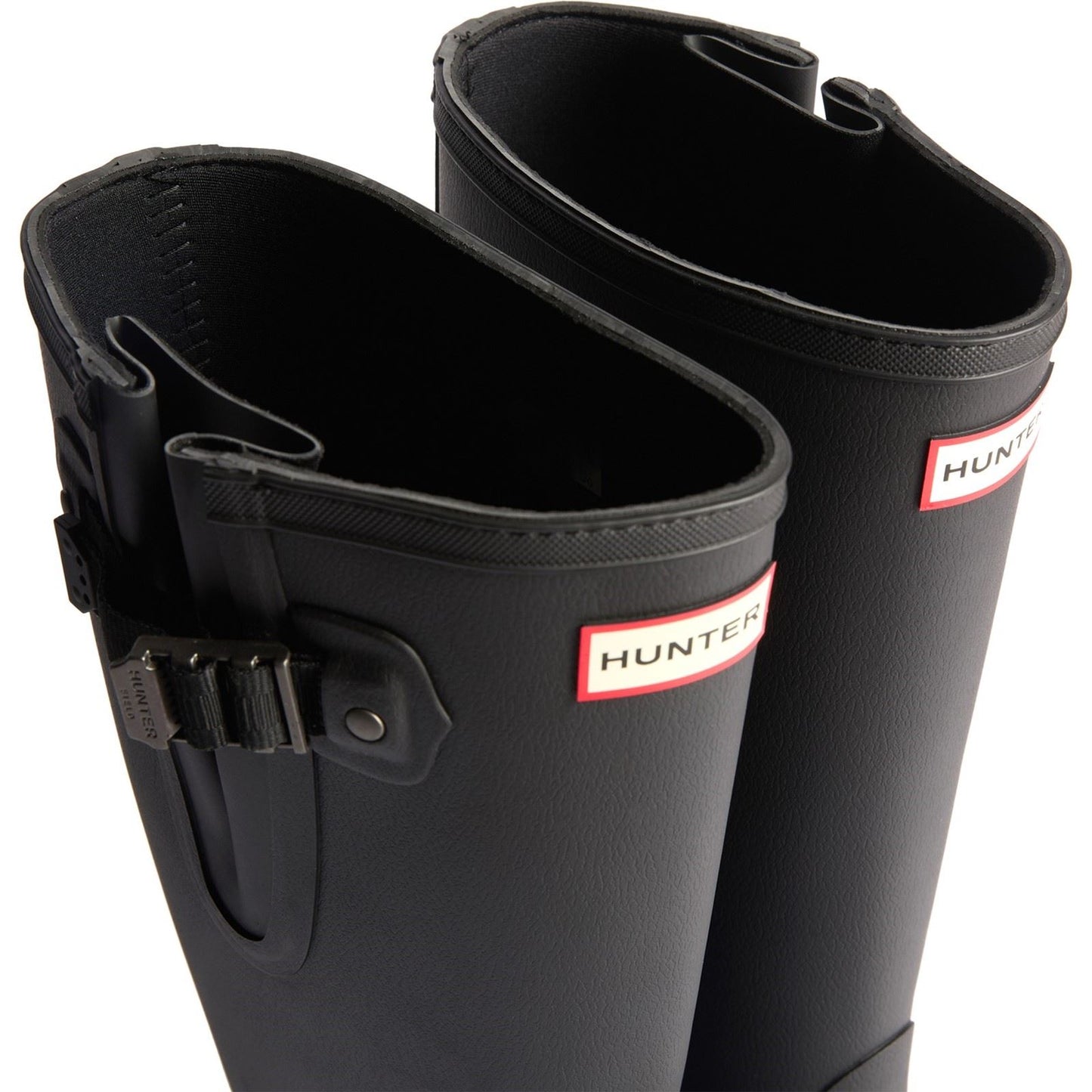 Hunter Field Downpour Adjustable Boot Rubber Men's Black Wellington Boots
