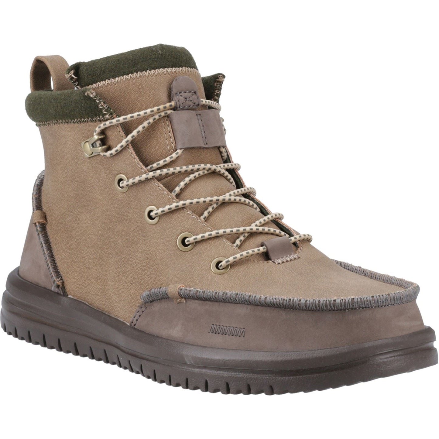 HEYDUDE Bradley Tumbled Classic Polyurethane Men's Nut Ankle Boots