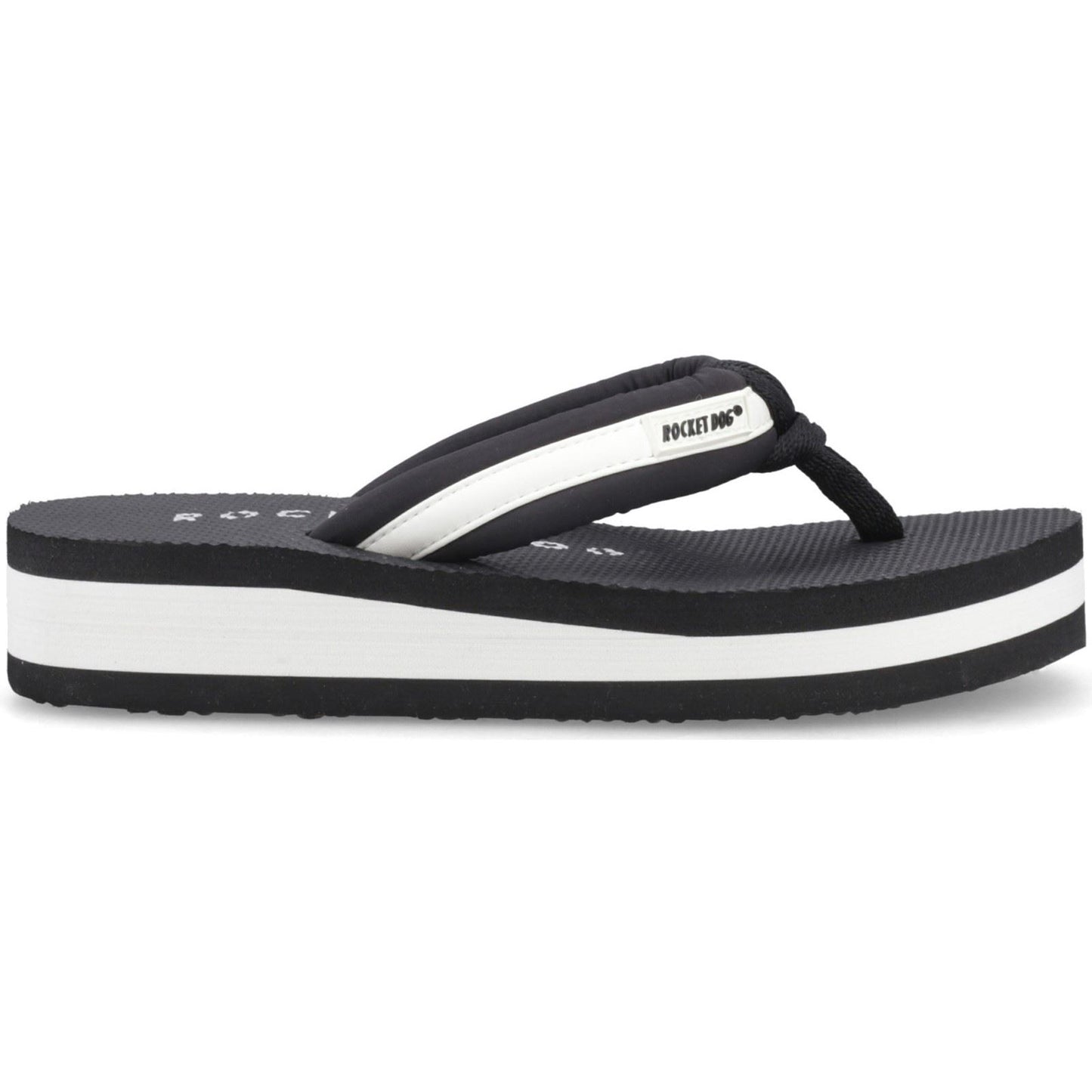 Rocket Dog Monica Nylon PU Textile Women's Black/Off White Sandals