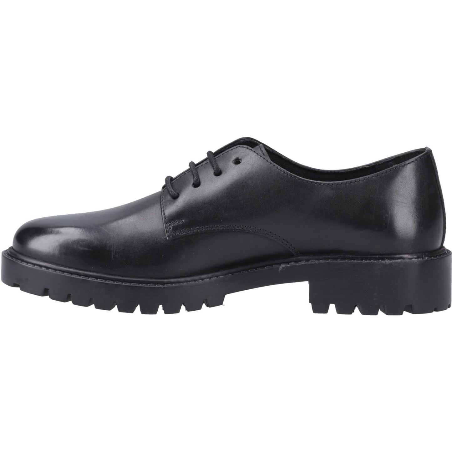 Hush Puppies Aubrey Lace Up Leather Women's Black Derby Shoes