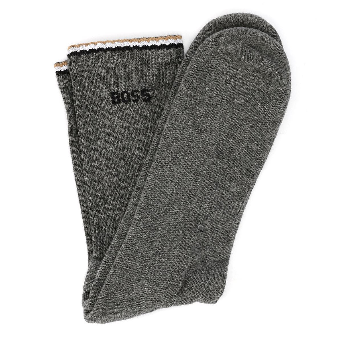 Boss - 50531597-960 MENS BOSS 3PC SIB STRIPE SOCK BLACK/WHT/GRY