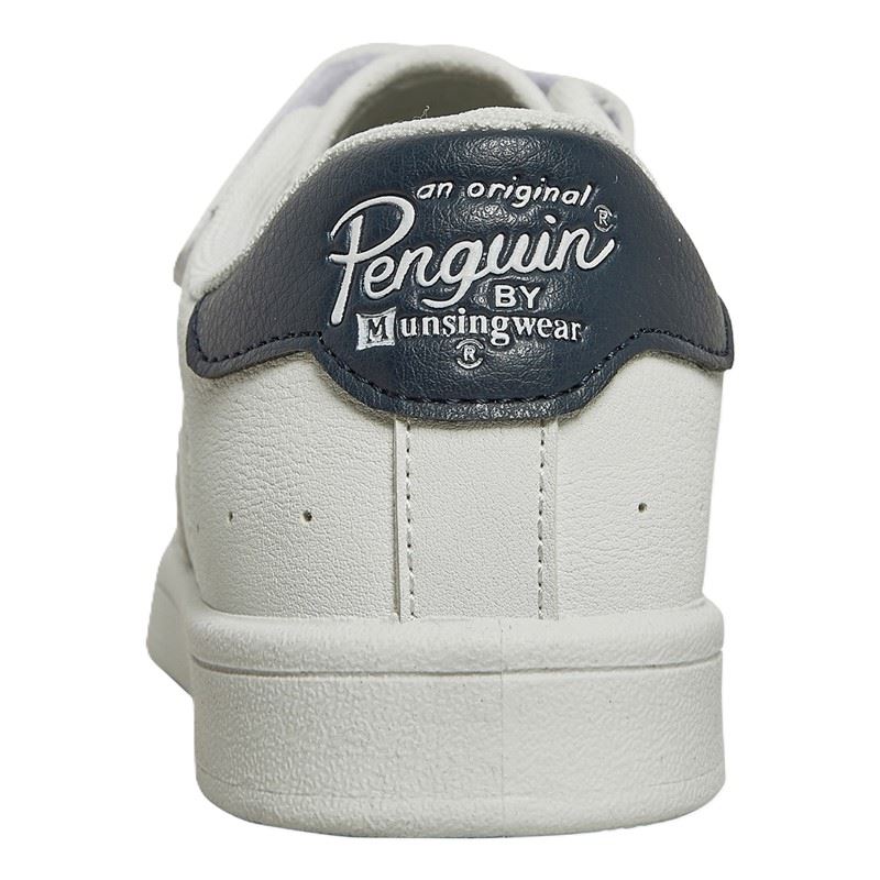 Penguin Junior Marble White/Navy Trainers