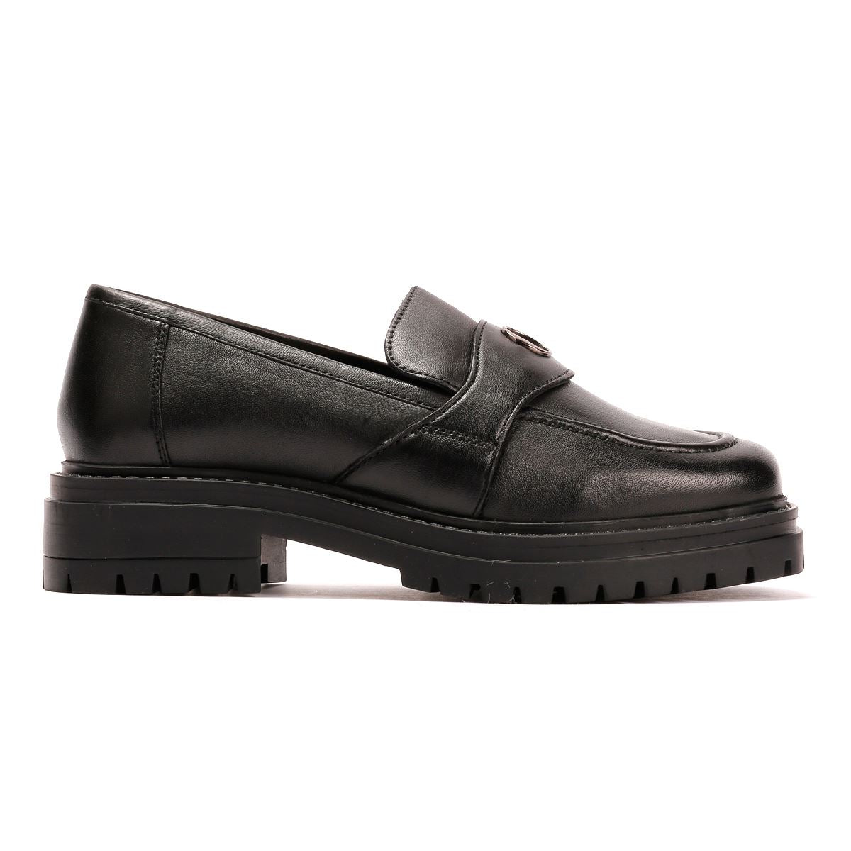 Osprey London The Greenwich Leather Women's Black Loafers