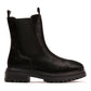 Osprey London The Hampton Chelsea Leather/Pony Hair Women's Black/Olive Boots