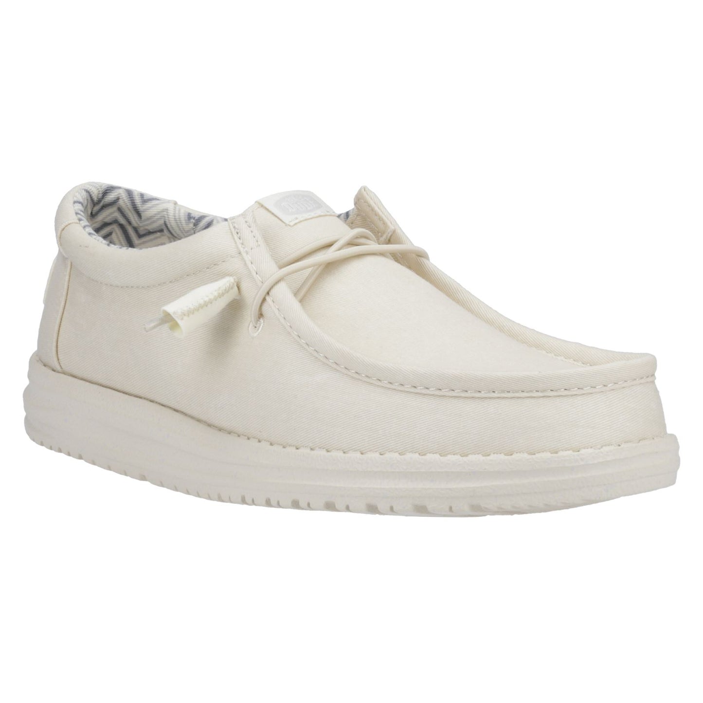 HEYDUDE Men's Wally Canvas Shoe in Stone White