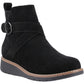 Hush Puppies Lyra Suede Women's Black Winter Ankle Boots