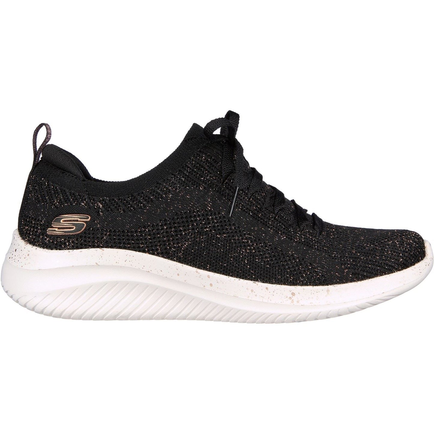 Skechers Women's Ultra Flex 3.0 - Let's Dance Shoe in Black/Rose Gold