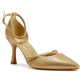 French Connection Nina Rhinstone Stilleto Women's Gold Heels