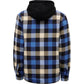 Hard Yakka Men's Quilted Flannel Shacket in Blue