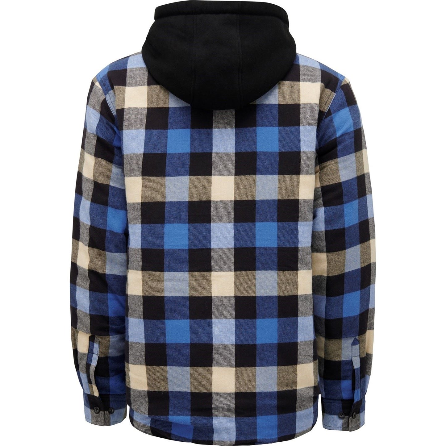 Hard Yakka Men's Quilted Flannel Shacket in Blue