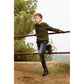Hi-Tec Blackout Mid Polyester Boy's Black/Lime Hiking Boots