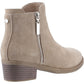 Hush Puppies Ingrid Suede Women's Taupe Heeled Ankle Boots