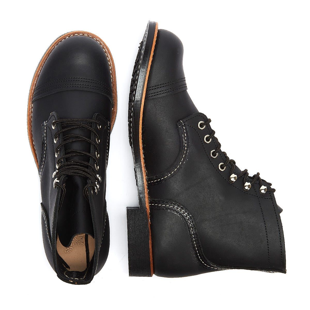 RED WING 8084 MENS IRON RANGER BLACK HARNESS LEATHER
