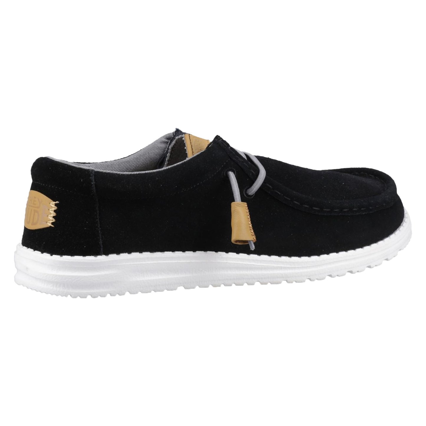 HEYDUDE Unisex Wally Craft Suede Shoe in Black