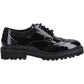 Hush Puppies Gabi Lace Up Patent Leather Black Brogues