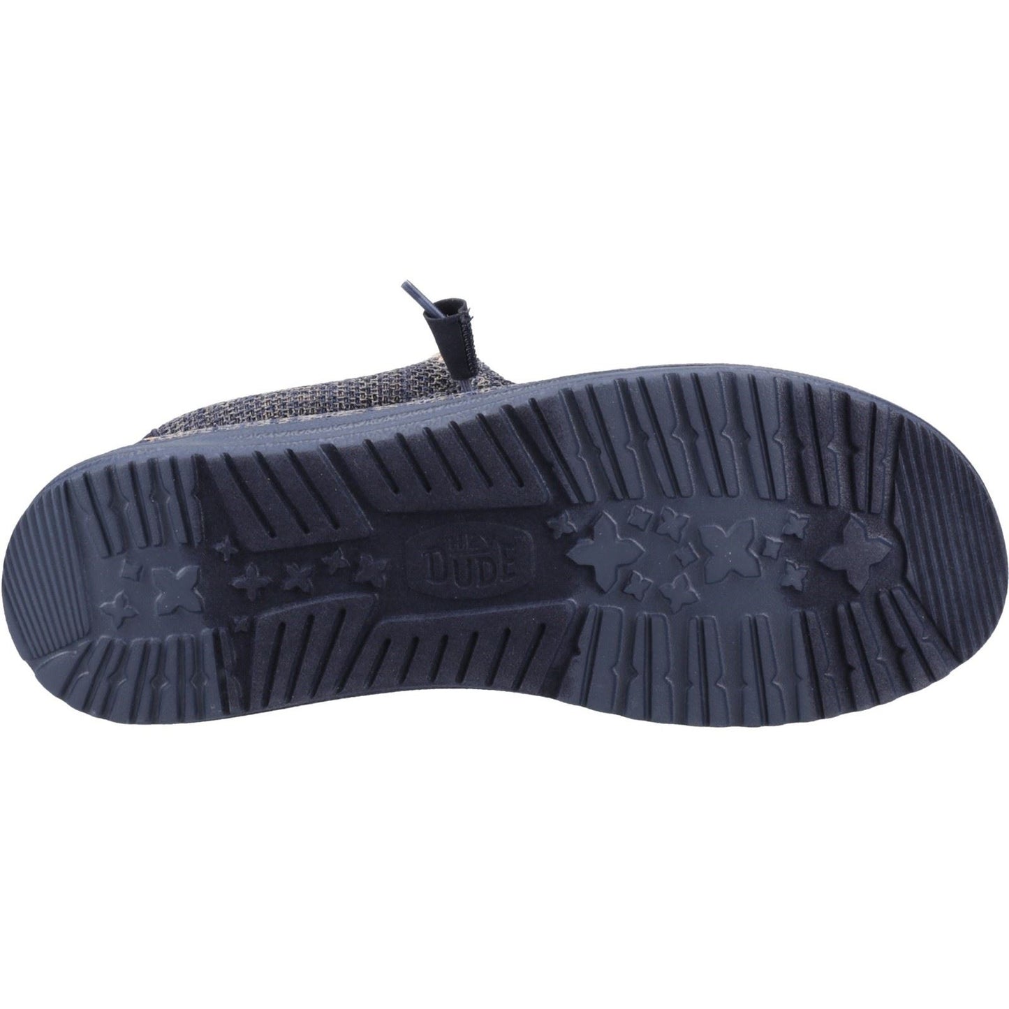 HEYDUDE Wally Stretch Mesh Polyester Men's Navy Blazer Moccasins Shoes